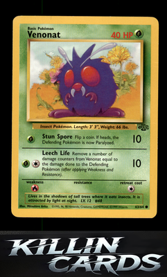 Venonat 63/64 Pokemon Common Jungle Card LP