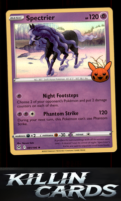 Spectrier 081/196 Pokemon Holo Rare SWSH11: Lost Origin Card NM