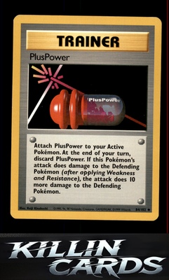 PlusPower 084/102 Pokemon Uncommon Base Set Card NM