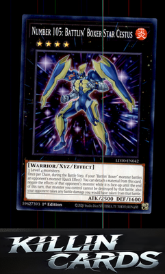 1st Edition Number 105: Battlin' Boxer Star Cestus LD10-EN042 YuGiOh Common Lege