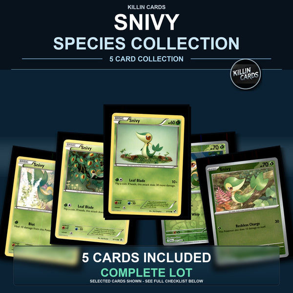 Pokemon TCG Snivy Species Collection 5 Different Cards