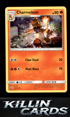 Charmeleon 19/147 Pokemon Uncommon SM - Burning Shadows Card LP