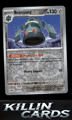 Reverse Holofoil Bronzong 067/131 Pokemon Uncommon SV: Prismatic Evolutions Card