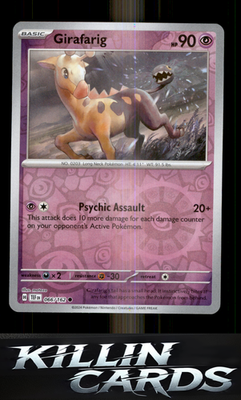 Reverse Holofoil Girafarig 066/162 Pokemon Common SV05: Temporal Forces Card NM