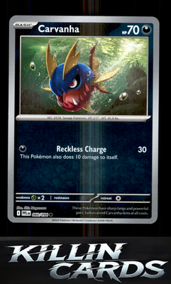 Reverse Holofoil Carvanha 060/094 Pokemon Common ME02: Phantasmal Flames Card NM