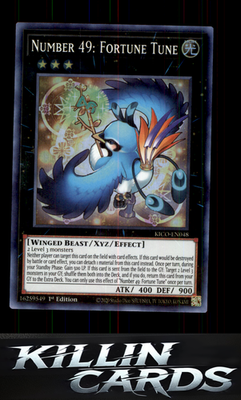 1st Edition Number 49: Fortune Tune KICO-EN048 YuGiOh Super Rare King's Court Ca