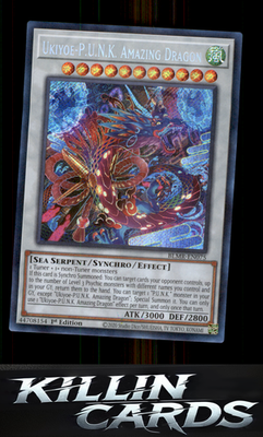1st Edition Ukiyoe-P.U.N.K. Amazing Dragon BLMR-EN075 YuGiOh Secret Rare Battles