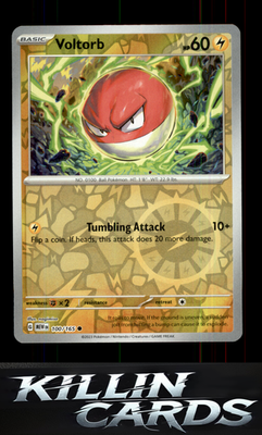 Reverse Holofoil Voltorb 100/165 Pokemon Common SV: Scarlet & Violet 151 Card NM