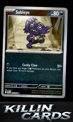 Reverse Holofoil Sableye 059/094 Pokemon Common ME02: Phantasmal Flames Card NM