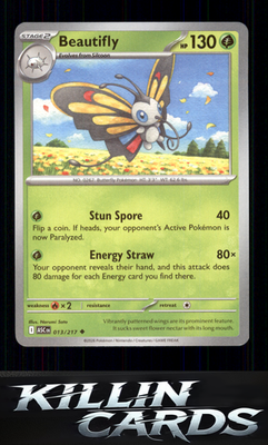 Beautifly - 013/217 013/217 Pokemon Uncommon ME: Ascended Heroes Card NM