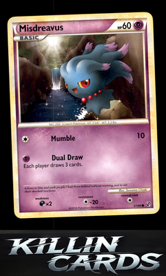 Misdreavus 57/90 Pokemon Common Undaunted Card LP