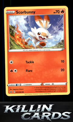 Scorbunny (031) 031/202 Pokemon Common SWSH01: Sword & Shield Base Set Card NM