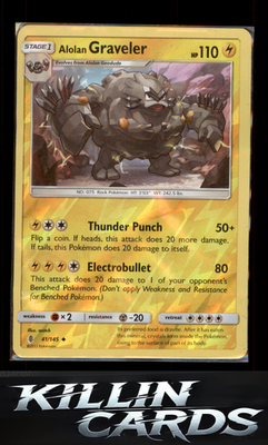 Reverse Holofoil Alolan Graveler 41/145 Pokemon Uncommon SM - Guardians Rising C