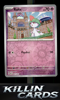 Reverse Holofoil Ralts - 027/091 027/091 Pokemon Common SV: Paldean Fates Card N