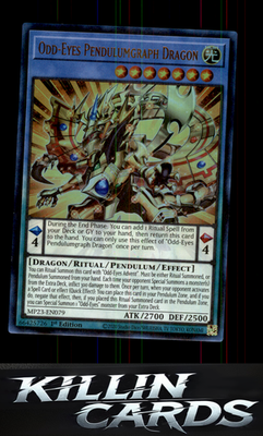 1st Edition Odd-Eyes Pendulumgraph Dragon MP23-EN079 YuGiOh Ultra Rare 25th Anni