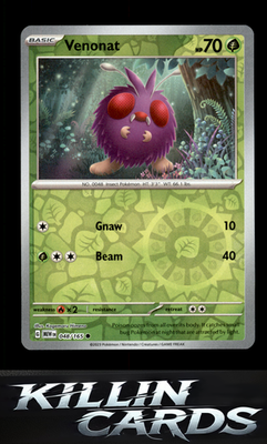 Reverse Holofoil Venonat 048/165 Pokemon Common SV: Scarlet & Violet 151 Card NM