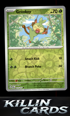 Reverse Holofoil Grookey 014/167 Pokemon Common SV06: Twilight Masquerade Card N