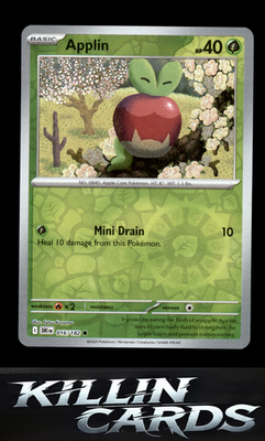Reverse Holofoil Applin 016/182 Pokemon Common SV10: Destined Rivals Card NM