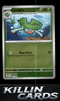 Reverse Holofoil Lombre 006/094 Pokemon Common ME02: Phantasmal Flames Card NM