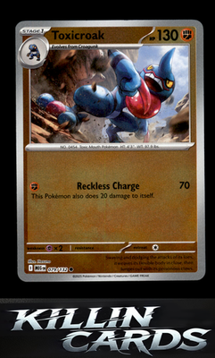 Reverse Holofoil Toxicroak 079/132 Pokemon Common ME01: Mega Evolution Card NM