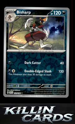 Reverse Holofoil Bisharp 133/198 Pokemon Common SV01: Scarlet & Violet Base Set