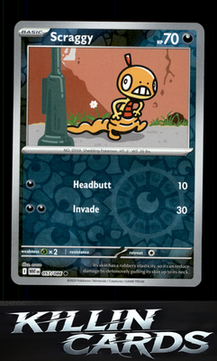 Reverse Holofoil Scraggy 057/086 Pokemon Common SV: White Flare Card NM