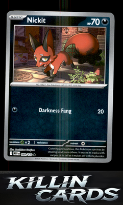 Reverse Holofoil Nickit 089/132 Pokemon Common ME01: Mega Evolution Card NM