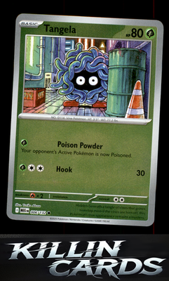 Reverse Holofoil Tangela 006/132 Pokemon Common ME01: Mega Evolution Card NM