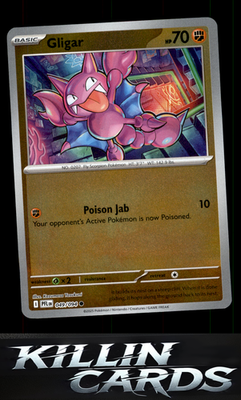 Reverse Holofoil Gligar 049/094 Pokemon Common ME02: Phantasmal Flames Card NM