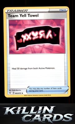 Team Yell Towel 063/072 Pokemon Uncommon Shining Fates Card NM