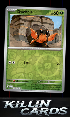 Reverse Holofoil Dwebble 006/182 Pokemon Common SV04: Paradox Rift Card NM