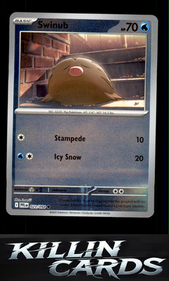 Reverse Holofoil Swinub 023/094 Pokemon Common ME02: Phantasmal Flames Card NM