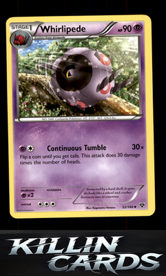 Whirlipede 52/146 Pokemon Uncommon XY Base Set Card LP