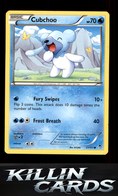 Cubchoo 21/111 Pokemon Common XY - Furious Fists Card NM