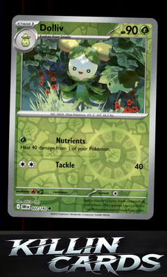 Reverse Holofoil Dolliv 022/182 Pokemon Common SV10: Destined Rivals Card NM