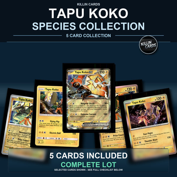 Pokemon TCG Tapu Koko Species Collection 5 Different Cards