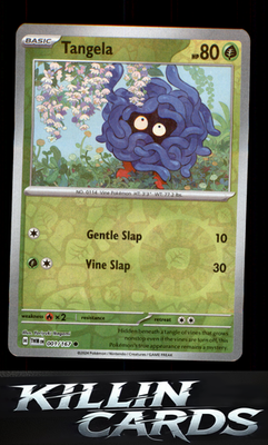 Reverse Holofoil Tangela 001/167 Pokemon Common SV06: Twilight Masquerade Card N