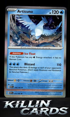 Articuno 144/165 Pokemon Rare SV: Scarlet & Violet 151 Card NM
