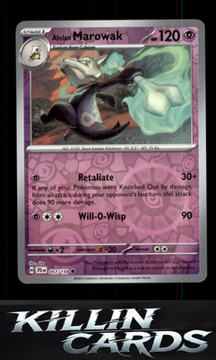 Reverse Holofoil Alolan Marowak 057/159 Pokemon Uncommon SV09: Journey Together