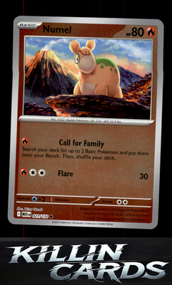 Reverse Holofoil Numel 021/132 Pokemon Common ME01: Mega Evolution Card NM