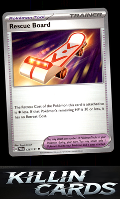 Rescue Board 126/131 Pokemon Uncommon SV: Prismatic Evolutions Card NM