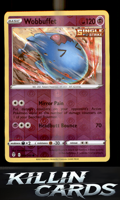 Reverse Holofoil Wobbuffet 066/203 Pokemon Common SWSH07: Evolving Skies Card NM