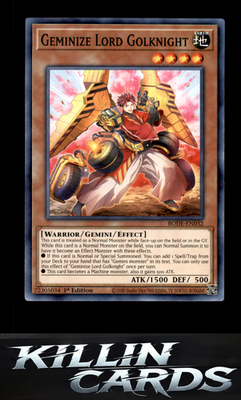 1st Edition Geminize Lord Golknight BODE-EN032 YuGiOh Common Burst of Destiny Ca