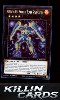 1st Edition Number 105: Battlin' Boxer Star Cestus LD10-EN042 YuGiOh Common Lege