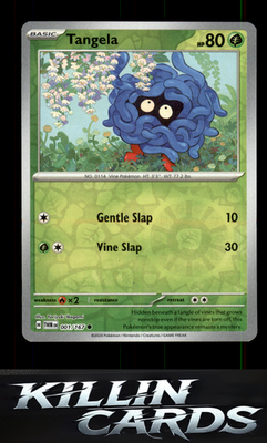 Reverse Holofoil Tangela 001/167 Pokemon Common SV06: Twilight Masquerade Card N