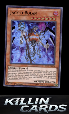 1st Edition Jack-o-Bolan IGAS-EN026 YuGiOh Super Rare Ignition Assault Card NM