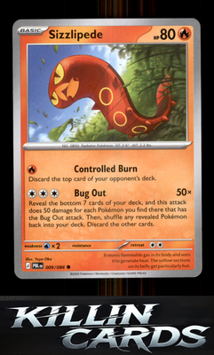 Sizzlipede 009/084 Pokemon Common ME05: Pitch Black Card NM