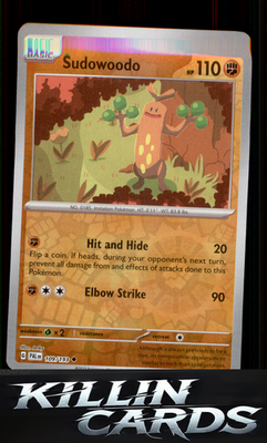 Reverse Holofoil Sudowoodo 109/193 Pokemon Uncommon SV02: Paldea Evolved Card NM
