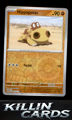 Reverse Holofoil Hippopotas 052/131 Pokemon Common SV: Prismatic Evolutions Card