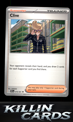 Clive - 078/091 078/091 Pokemon Uncommon SV: Paldean Fates Card NM